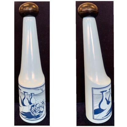 Blue Toned Bottles No 1 No 2 & No 3 Decorated With A Still-Life Compositions By Salvador Dali 2