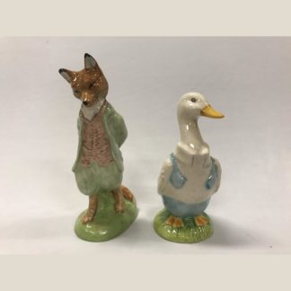 1989 Beatrix Potter Foxy Whiskered Gentleman & Mr Drake Puddle-Duck By Royal Albert 1