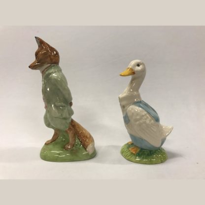 1989 Beatrix Potter Foxy Whiskered Gentleman & Mr Drake Puddle-Duck By Royal Albert 2