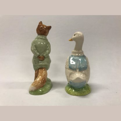 1989 Beatrix Potter Foxy Whiskered Gentleman & Mr Drake Puddle-Duck By Royal Albert 3