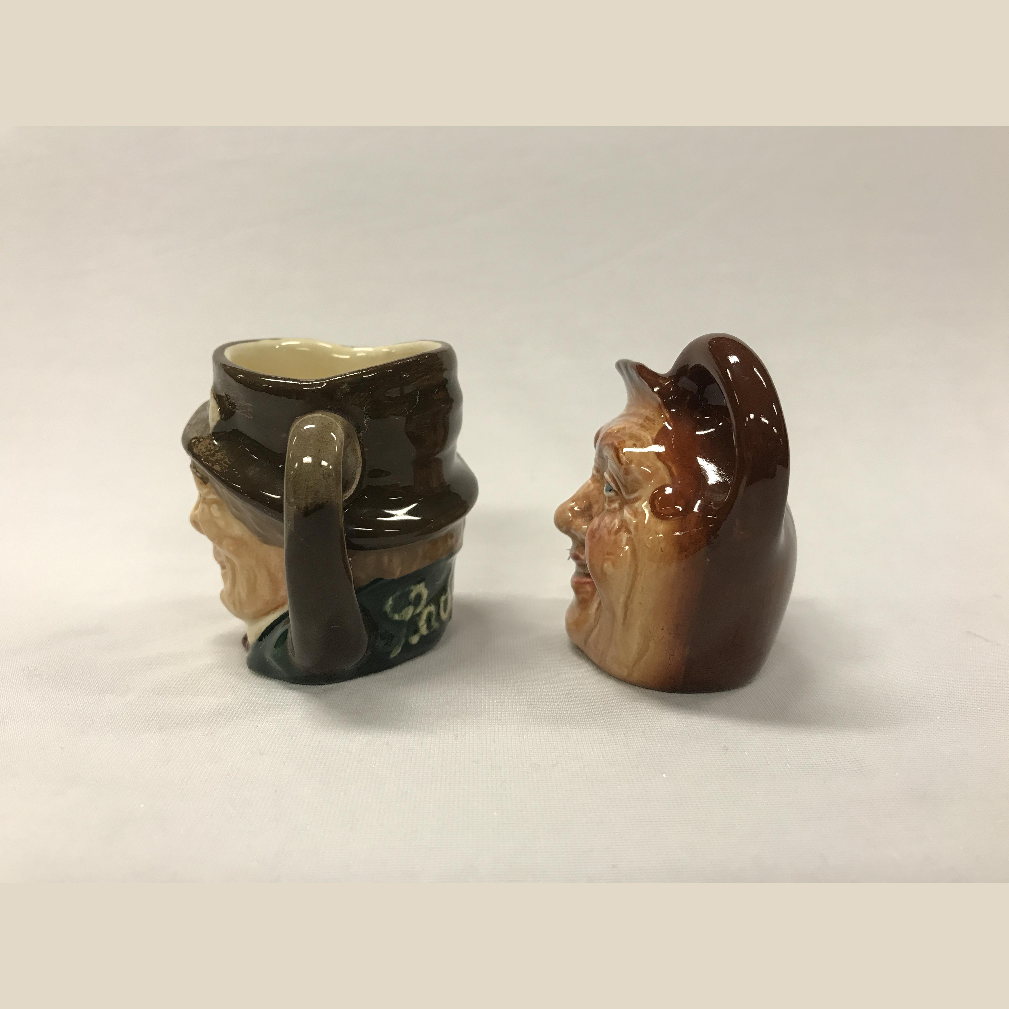 Two Vintage Royal Doulton Miniature Character Jugs 2
