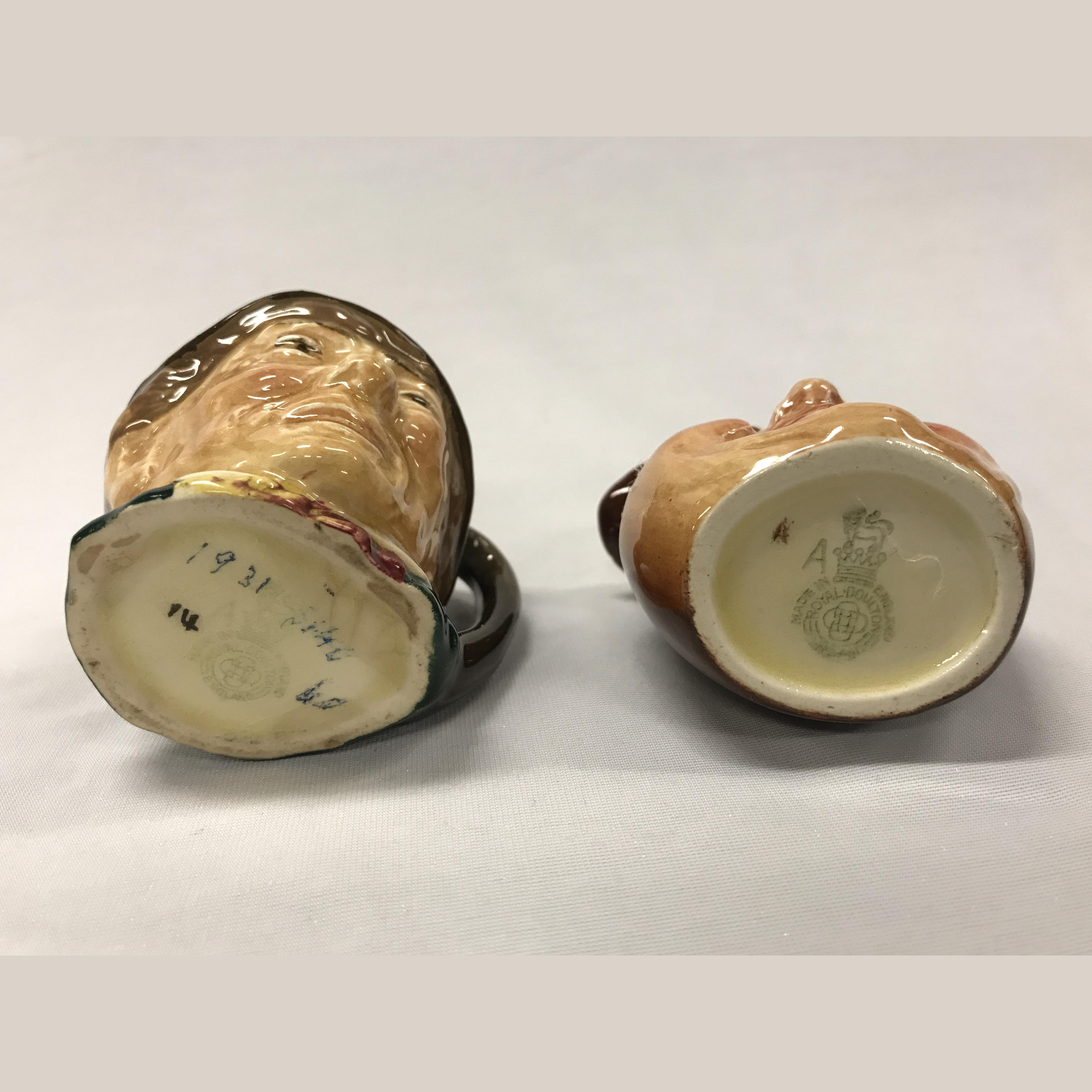 Two Vintage Royal Doulton Miniature Character Jugs 7