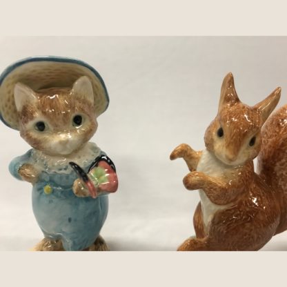 Two Beatrix Potter Figurines Squirrel Nutkin & Tom Kitten 6