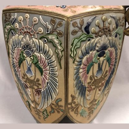 Antique Japanese Meiji Period Export Vase w/ Floral decoration 10