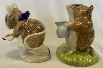 Two Vintage Beatrix Potter Mice - Appley Dapply - Timmy Willie Fetching Milk By Beswick 5
