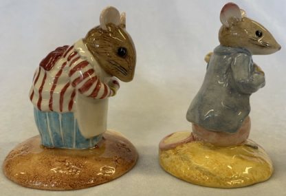 Two Vintage Beatrix Potter Series 'Mrs Tittlemouse' & 'Jonny Town Mouse Eating Corn' By Beswick 2