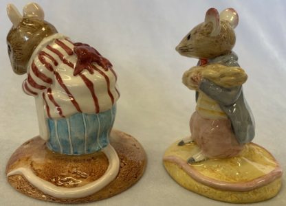 Two Vintage Beatrix Potter Series 'Mrs Tittlemouse' & 'Jonny Town Mouse Eating Corn' By Beswick 4