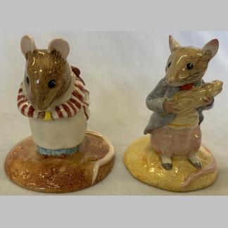Two Vintage Beatrix Potter Series 'Mrs Tittlemouse' & 'Jonny Town Mouse Eating Corn' By Beswick 5