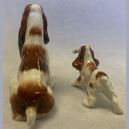 Vintage Basset Hound HN1029 By Royal Doulton Plus Another Basset Hound With Paper In Mouth Stamped Illegible 3