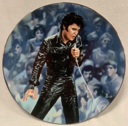 Elvis Presley ‘68 Comeback Special’ Limited Edition Plate (1990) Plate Number 5497l By Delphi & ‘49 Pan Head’ Harley Davidson Limited Edition Franklin Mint Plate (Plate Number PD2074) 2