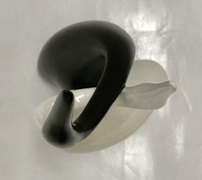 Royal Dux Porcelain Modernist Black & White Crane Sculpture - Jaroslav Jezek 6