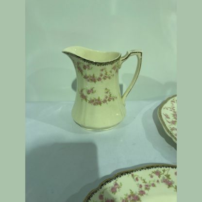 Vintage Alfred Meakin Porcelain Harmony Rose 2 Person Set w/ Milk & Cream Jug 4