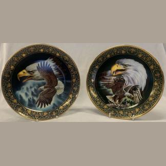 The Freedoms Foundation At Valley Forge Series 'On The Wings Of Freedom' Limited Edition No PD2012 Plate & ‘The Call Of Freedom’ PD2379 Limited Edition Plate By Royal Doulton 1