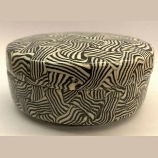 Antique Song Dynasty (unverified) Earth ware Black & White Rouge Box 1