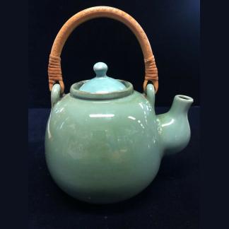 Rare Martin Boyd Australian Pottery Green Teapot 1