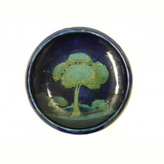 Original William Moorcroft “Moonlit Blue” Footed Fruit Bowl
