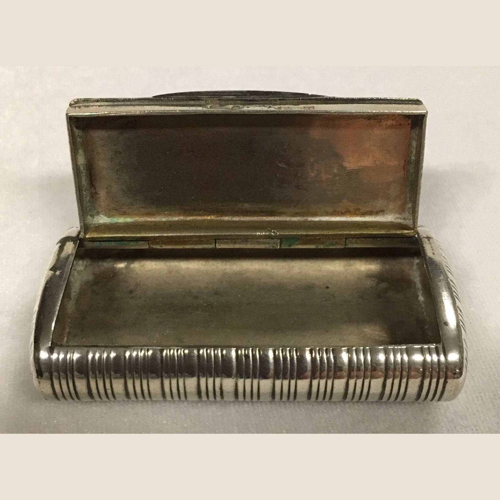Silver plated book-shaped snuff box, England, 1860-1876