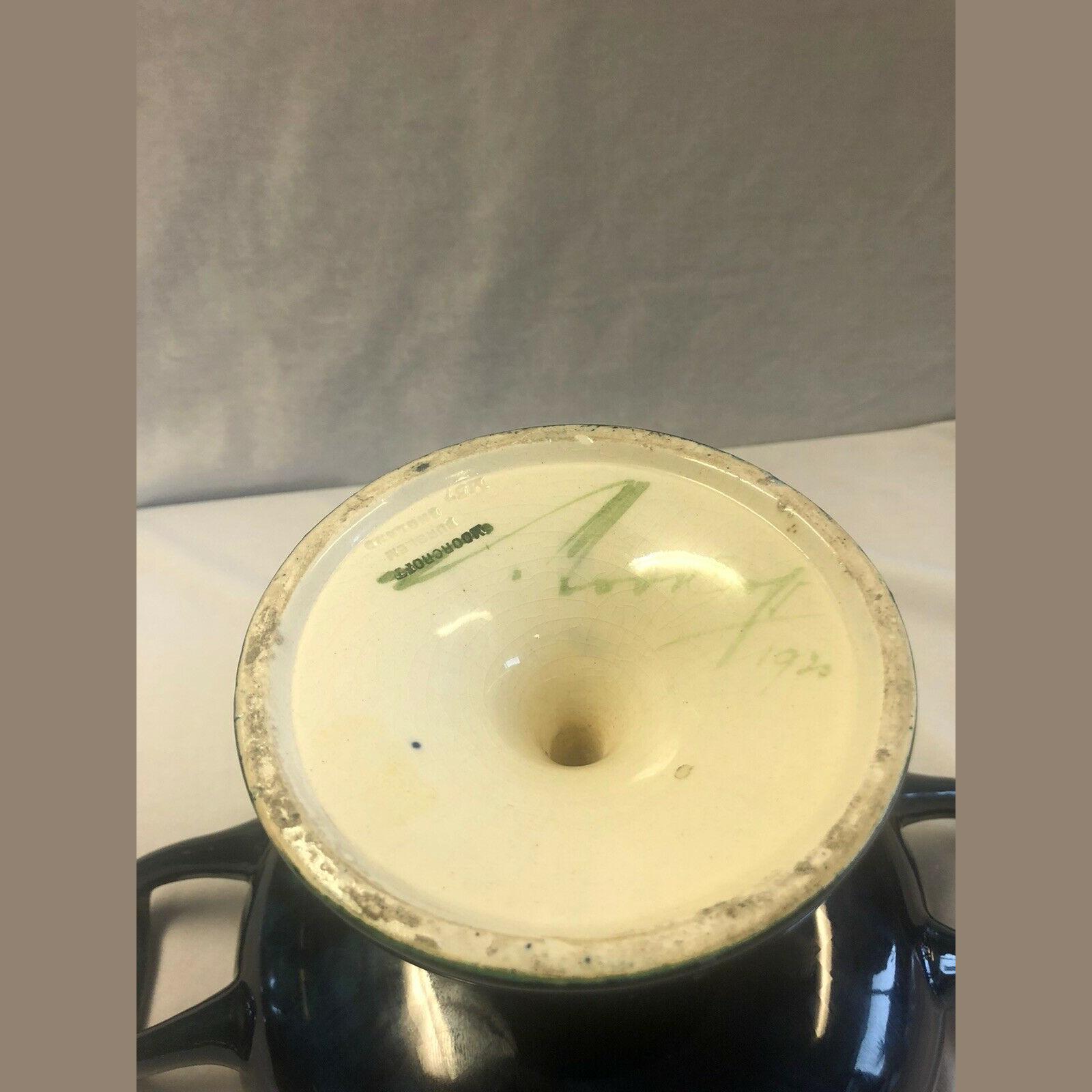 William Moorcroft Twin Handle Pansy Pattern Comport 11