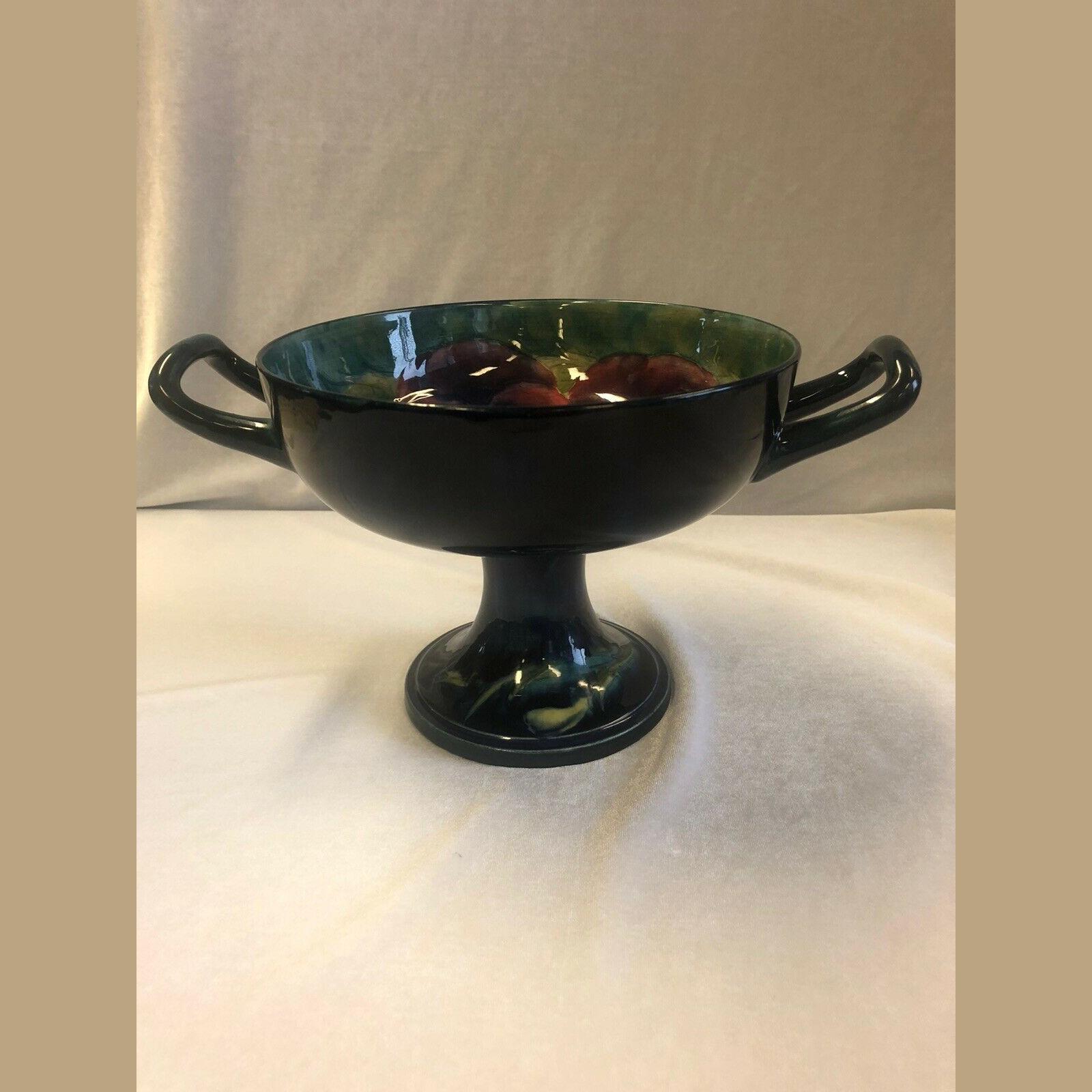 William Moorcroft Twin Handle Pansy Pattern Comport 5