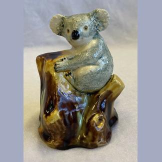 Australian Pottery Koala On Branch by Grace Seccombe Signed GS NSW to base 1