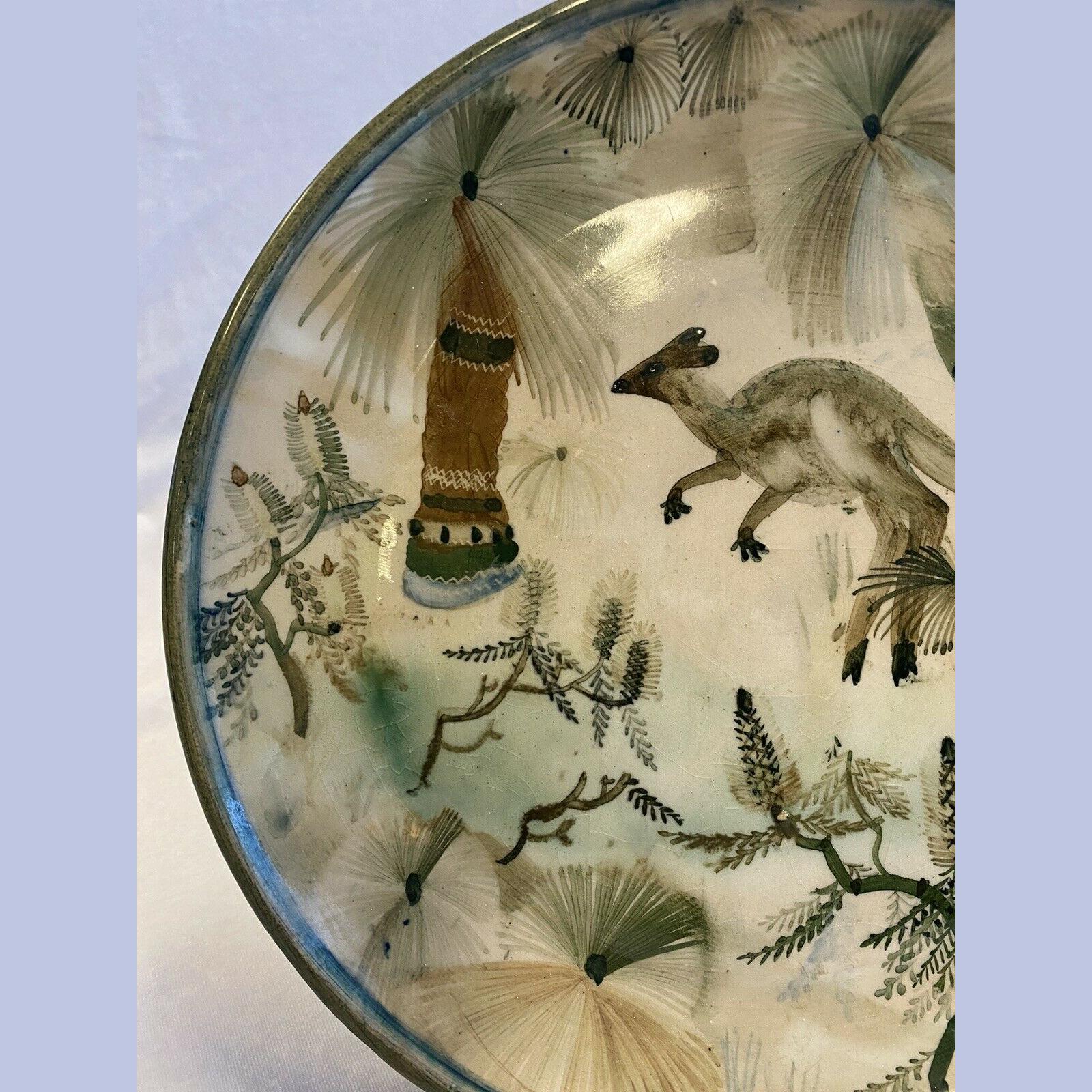 Vintage AMB Pottery Plate Depicting Kangaroo, Grass Trees by Neil Douglas 5