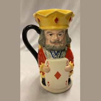 R D Double Sided Toby Jug King and Queen of Diamonds D6969 1