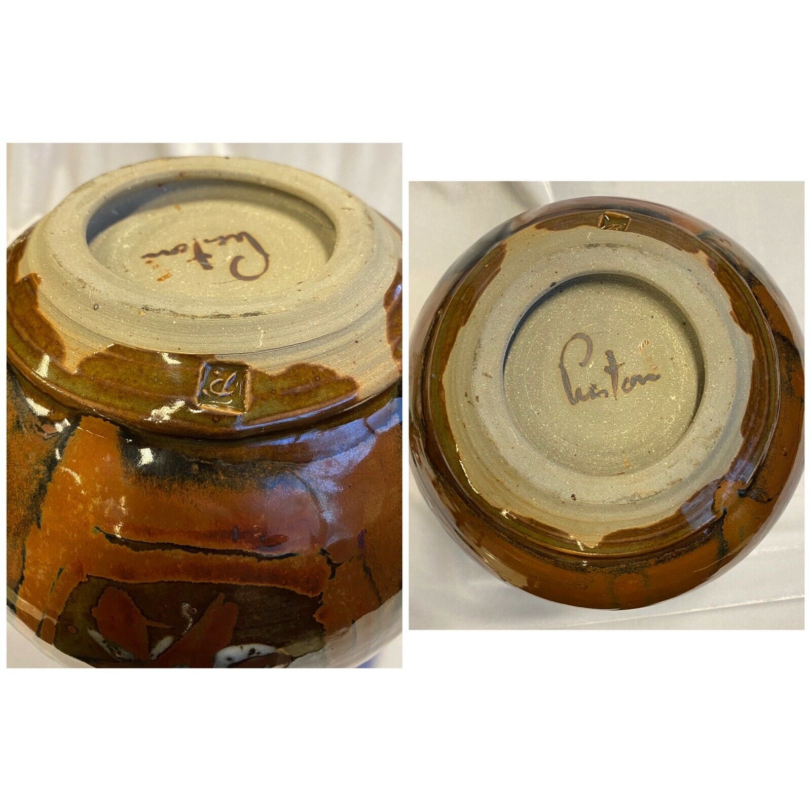Vintage Reg Preston (1917–2000) Australian Studio Pottery Lidded Ginger Jar 12