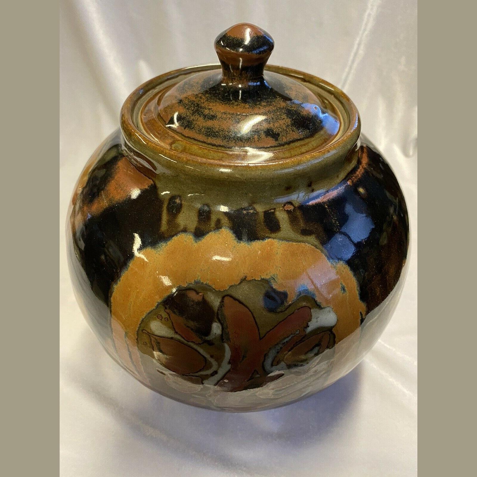 Vintage Reg Preston (1917–2000) Australian Studio Pottery Lidded Ginger Jar 5