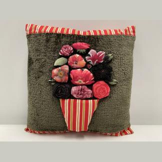 Australian Designer, Up Cycled & Remnant Fabric Cushion/Pillow Handmade By Christine McCorry