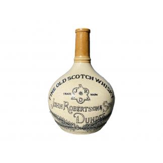 Rare Original Antique Victorian Port Dundas Pottery Fine Old Scotch John Robertson & Son Whisky Stoneware Bottle Made In Glasgow