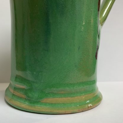 Vintage Green & Brown Jug With Numbers 172/5 Incised To Base By Remued Pottery 9