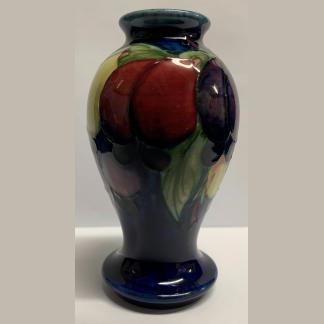 Vintage Small Plum Pattern Vase By Moorcroft England3